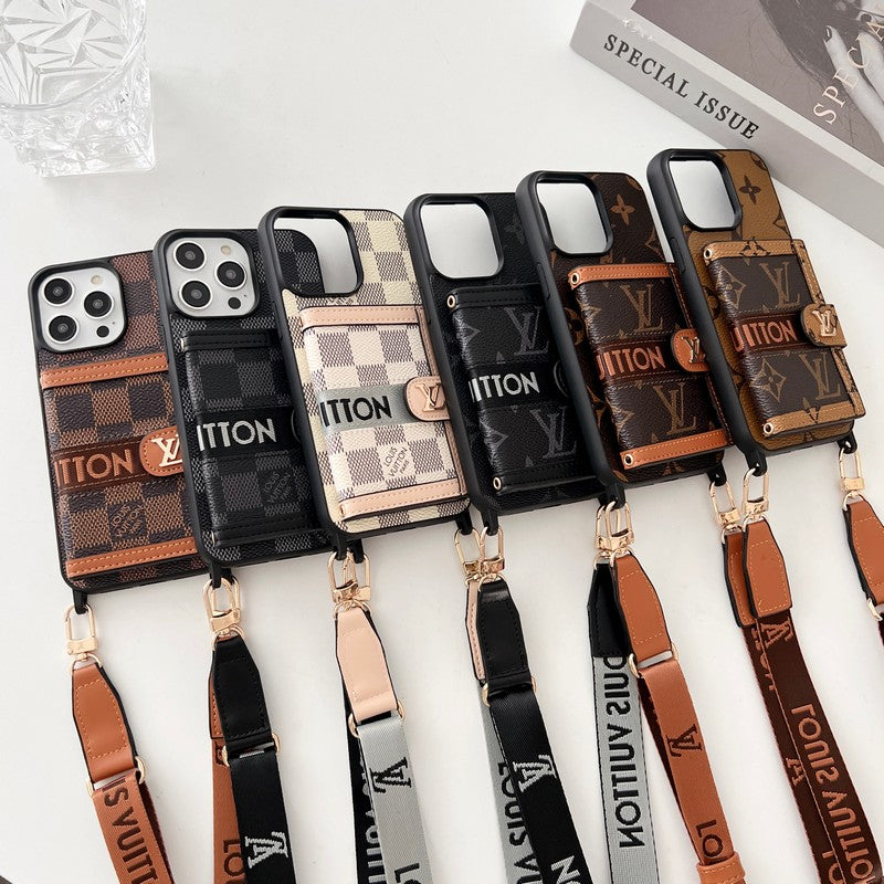 Lou Card Bag Chain Black & White iPhone Case mysite