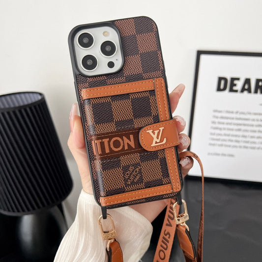 Lou Card Bag Chain Classic Brown iPhone Case mysite
