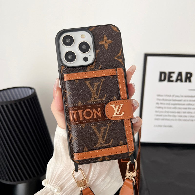 Lou Card Bag Chain Classic Brown iPhone Case mysite