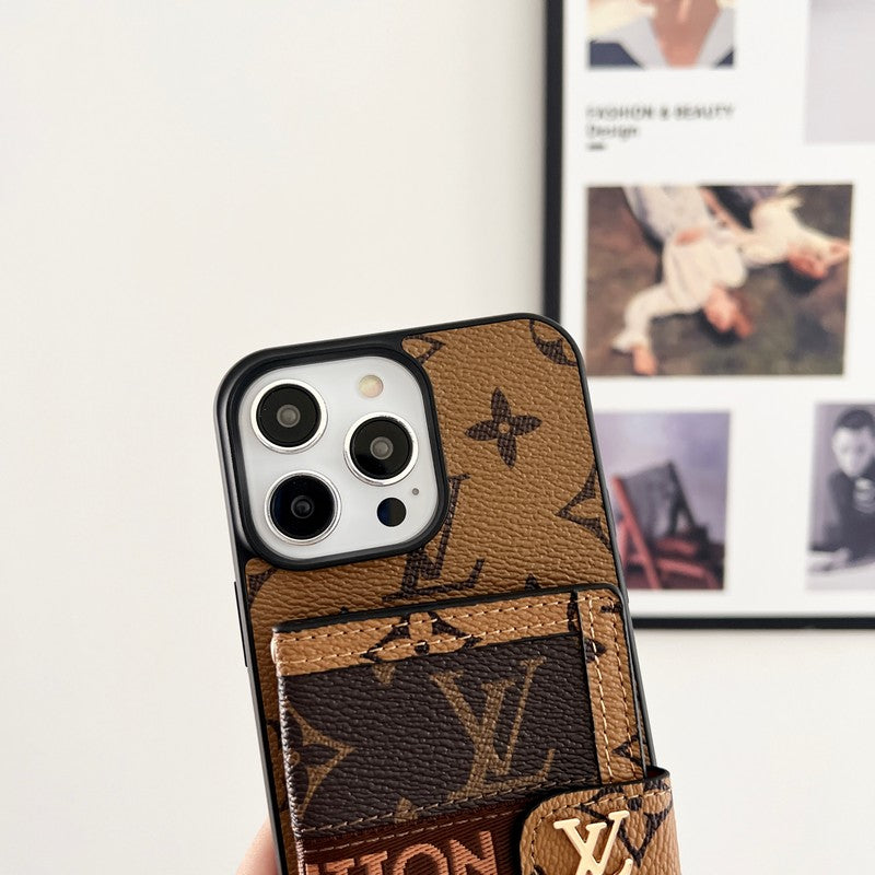Lou Card Bag Chain Classic Brown iPhone Case mysite