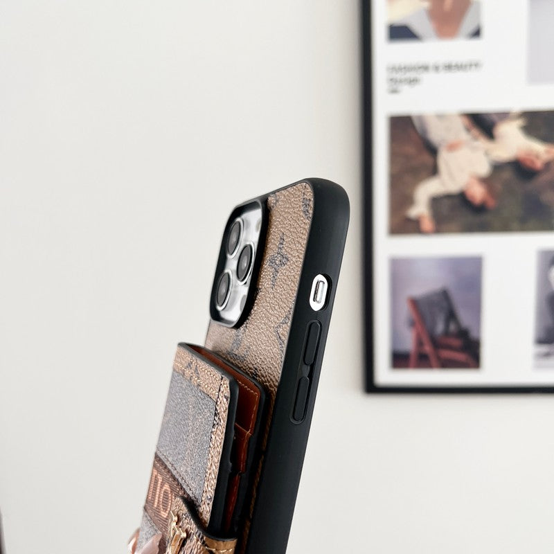 Lou Card Bag Chain Classic Brown iPhone Case mysite