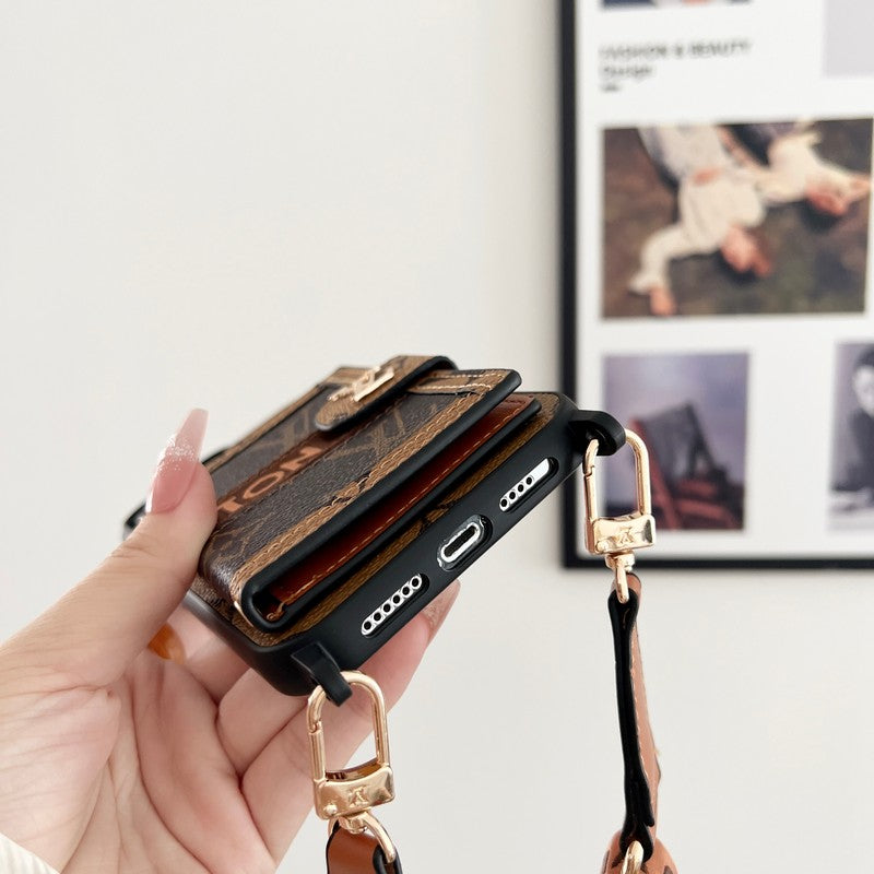 Lou Card Bag Chain Classic Brown iPhone Case mysite