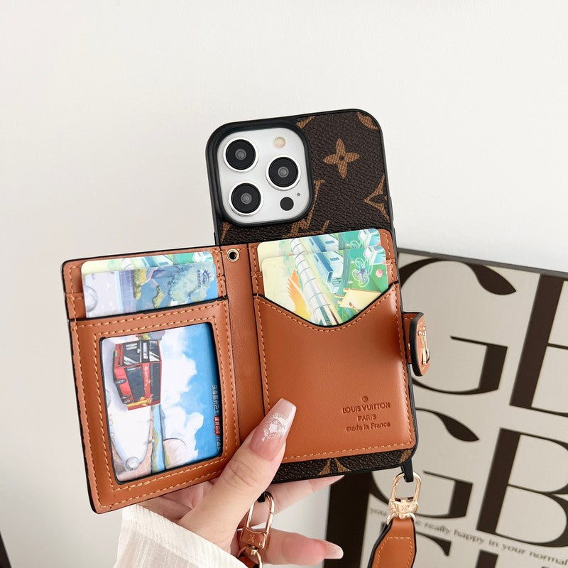 Lou Card Bag Chain Classic Brown iPhone Case mysite