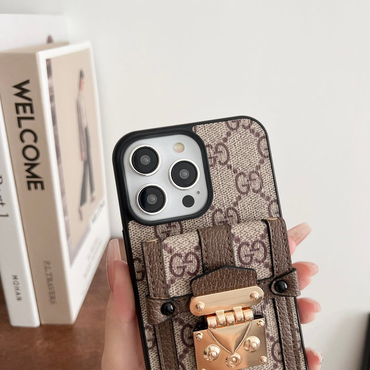 Luxury CARD BAG CHAIN CLASSIC IPHONE CASEs mysite