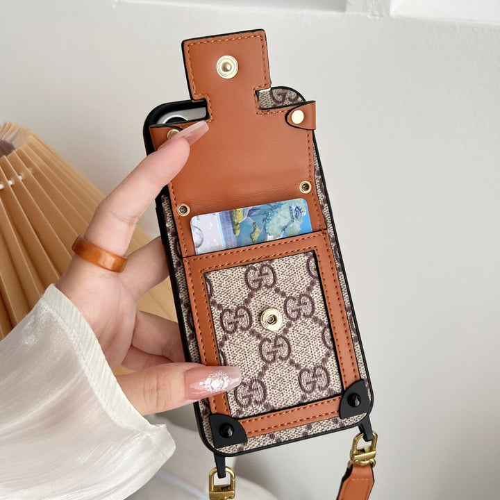 Luxury CARD BAG CHAIN CLASSIC IPHONE CASEs mysite