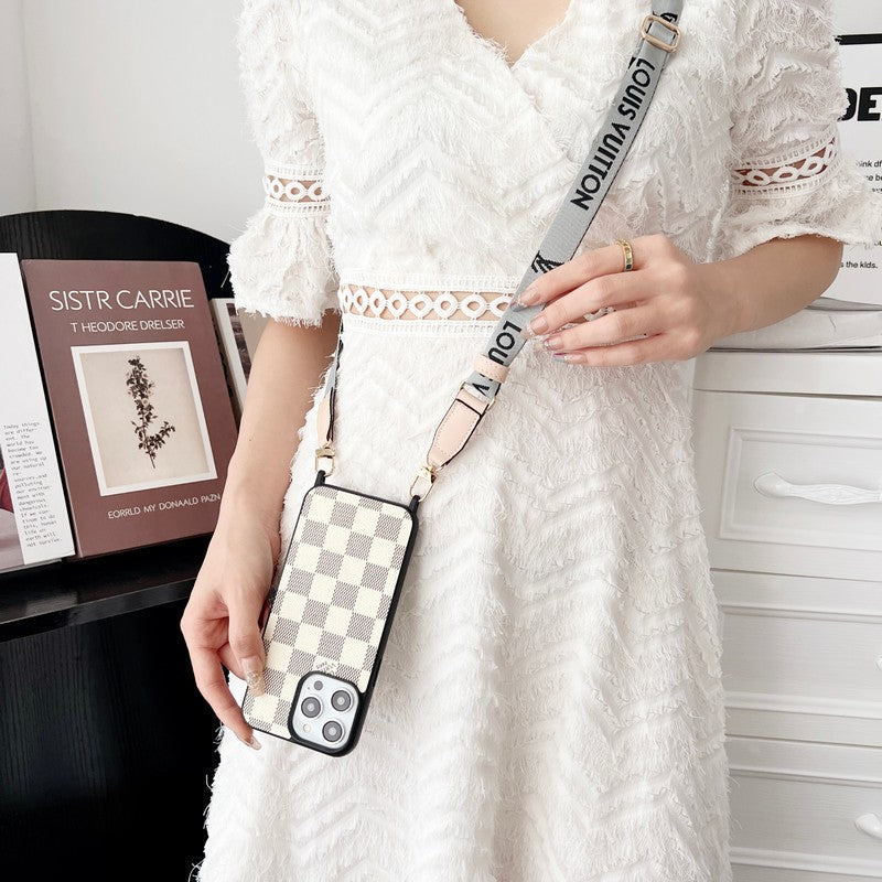 Lou Black & White Crossbody iPhone Case mysite