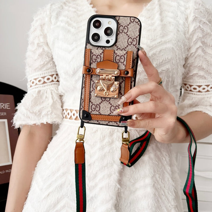 Luxury CARD BAG CHAIN CLASSIC IPHONE CASEs mysite
