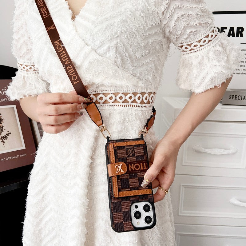 Lou Card Bag Chain Classic Brown iPhone Case mysite