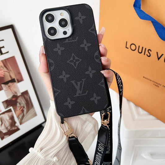 Lou Black & White Crossbody iPhone Case mysite