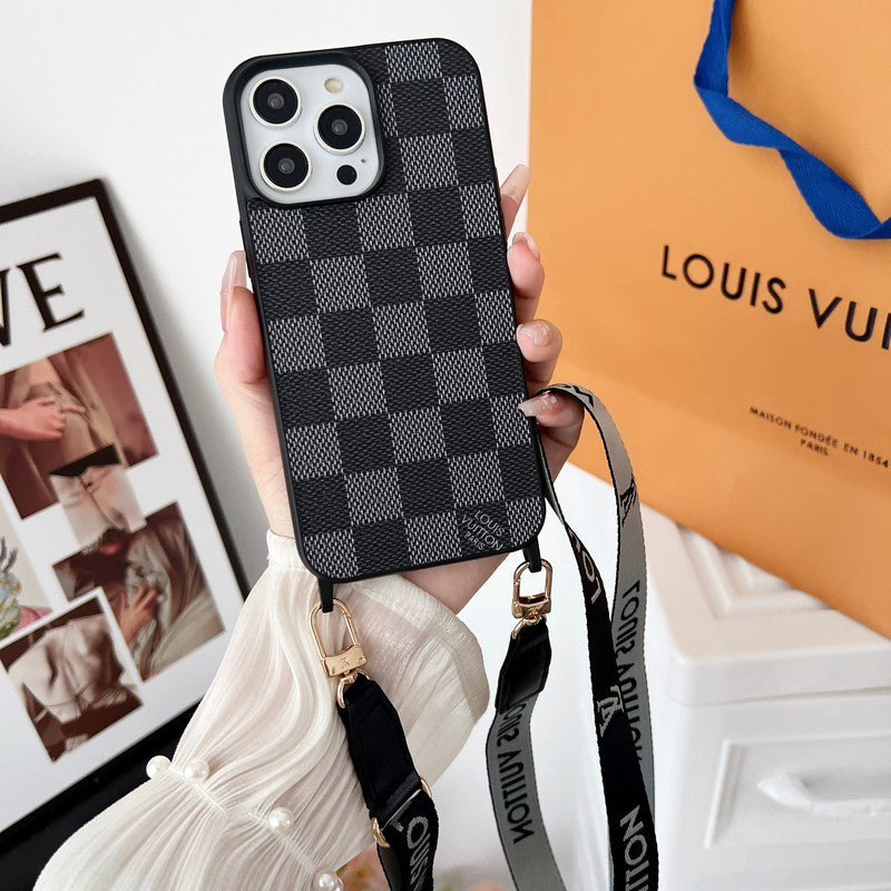 Lou Black & White Crossbody iPhone Case mysite