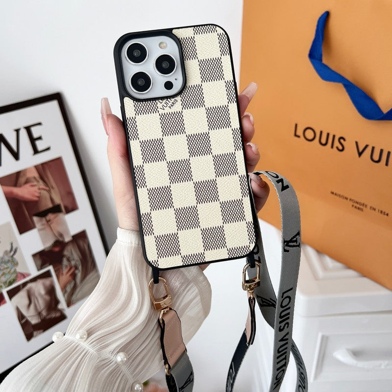 Lou Black & White Crossbody iPhone Case mysite