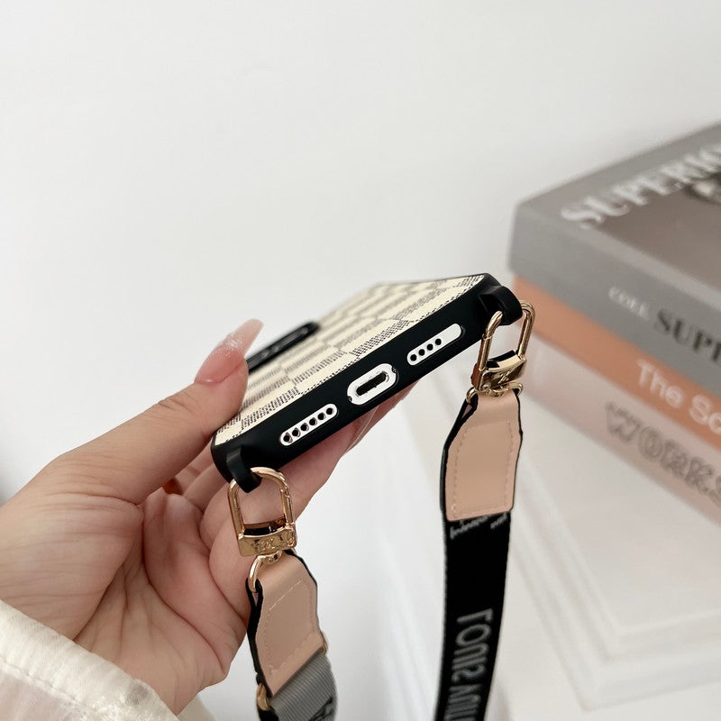 Lou Black & White Crossbody iPhone Case mysite