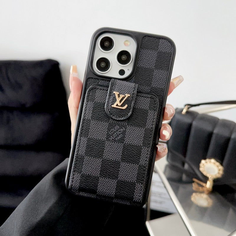 Lou Black & White Card Bag iPhone Case mysite