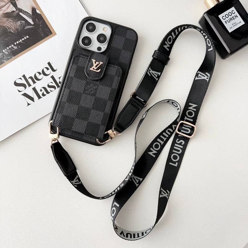 Lou Black & White Crossbody Card Bag iPhone Case mysite
