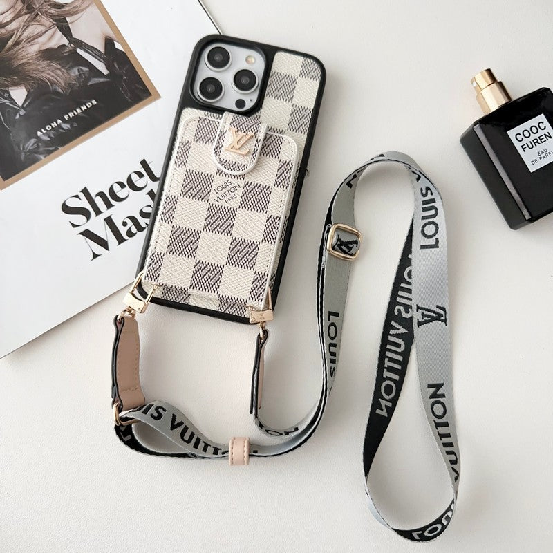 Lou Black & White Crossbody Card Bag iPhone Case mysite