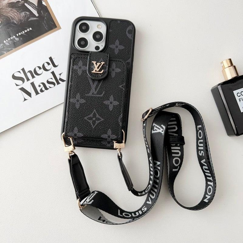 Lou Black & White Crossbody Card Bag iPhone Case mysite