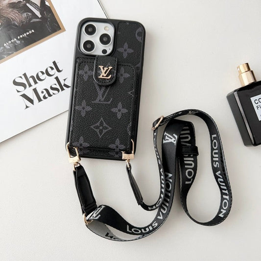 Lou Black & White Crossbody Card Bag iPhone Case mysite