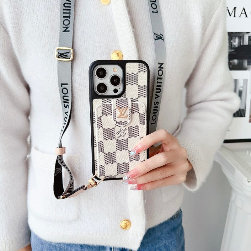 Lou Black & White Crossbody Card Bag iPhone Case mysite