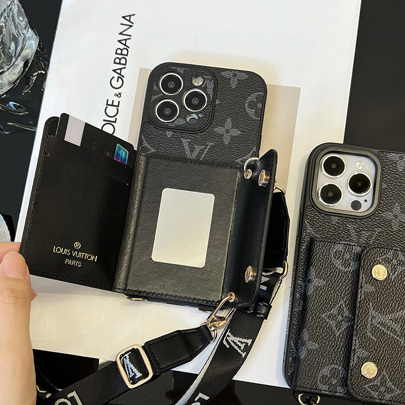 Lou Card Bag Chain Black iPhone Case mysite