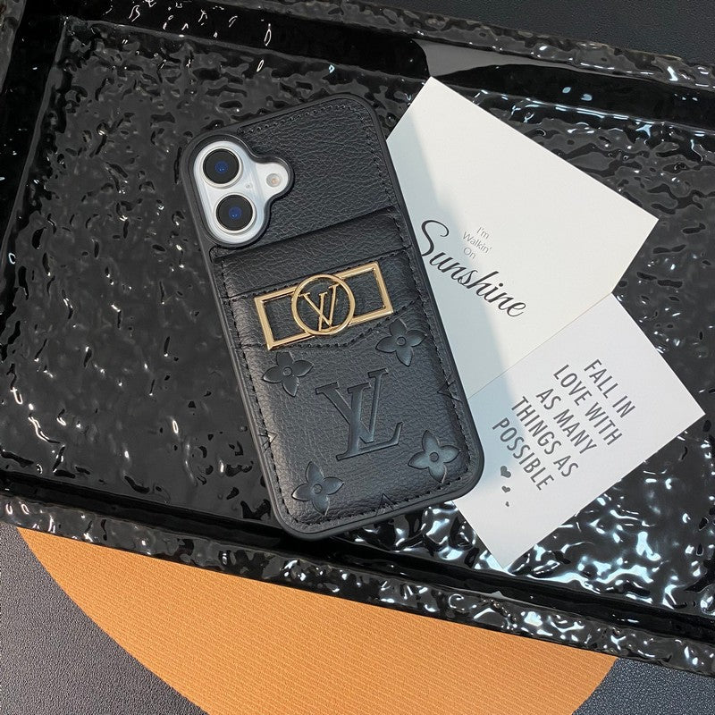 Lou Card Bag Gold Logo iPhone Case mysite