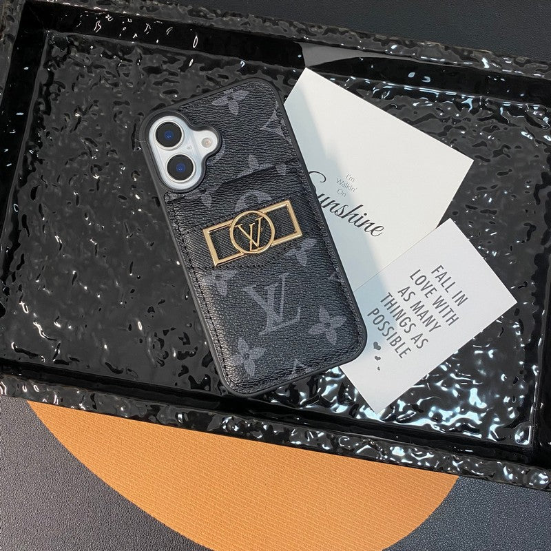 Lou Card Bag Gold Logo iPhone Case mysite