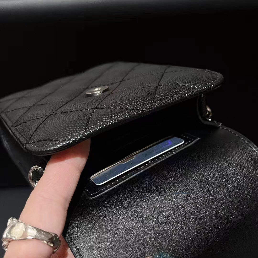 Black Leather Phone Bag mysite