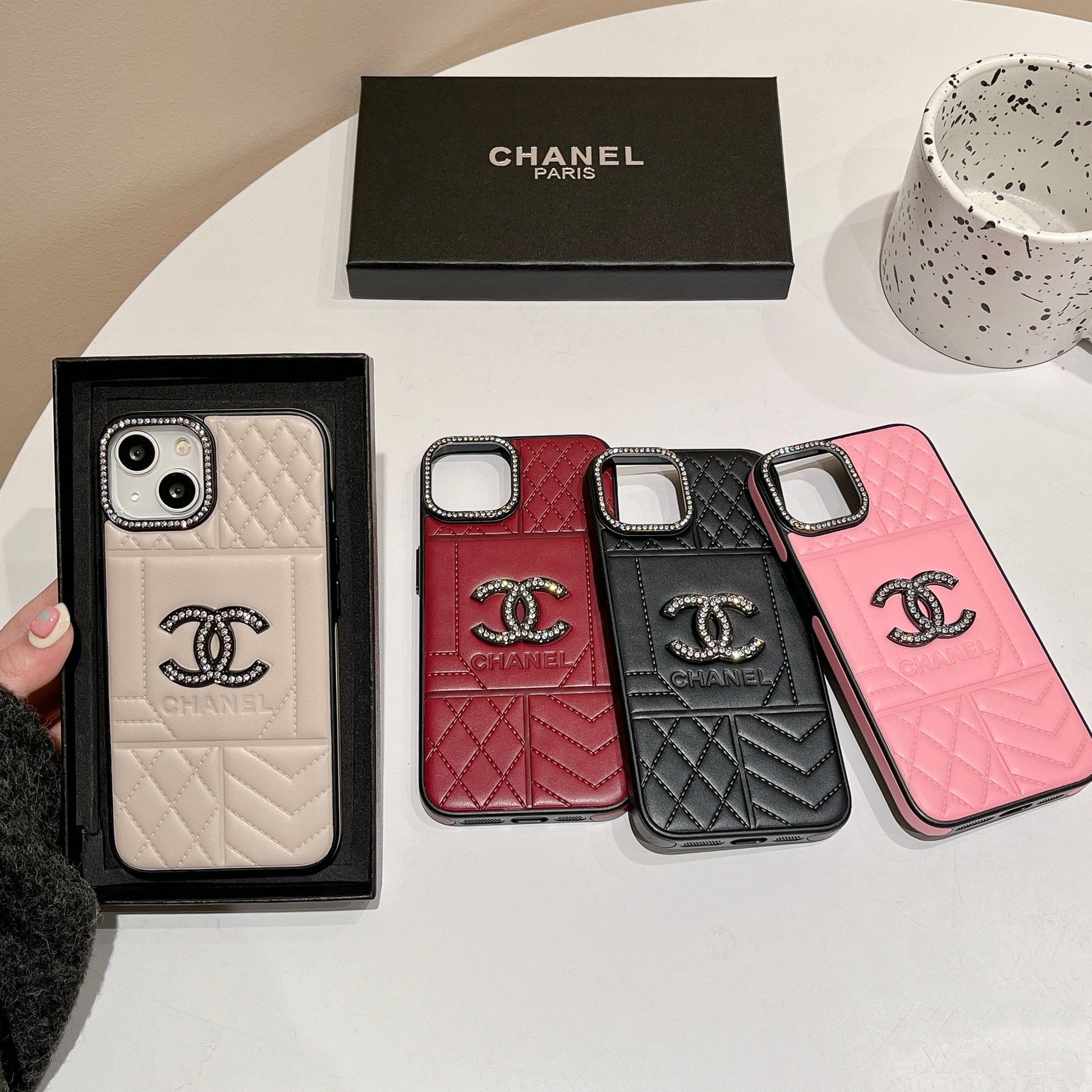 CC Rhombus Leather iPhone Case mysite