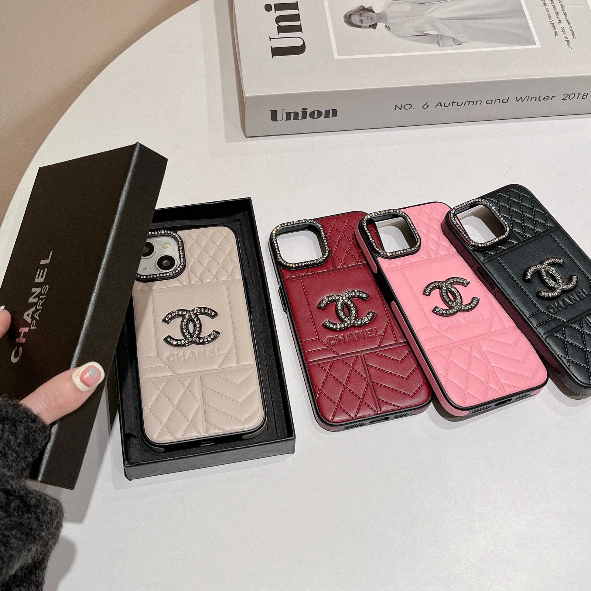 CC Rhombus Leather iPhone Case mysite