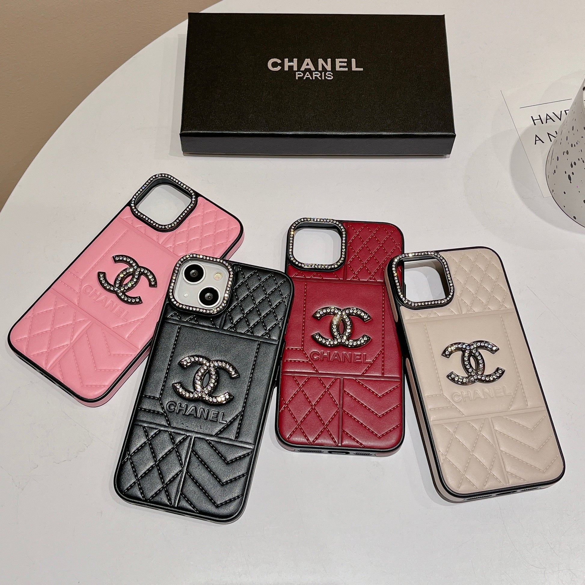 CC Rhombus Leather iPhone Case mysite