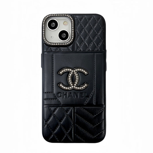 CC Rhombus Leather iPhone Case mysite