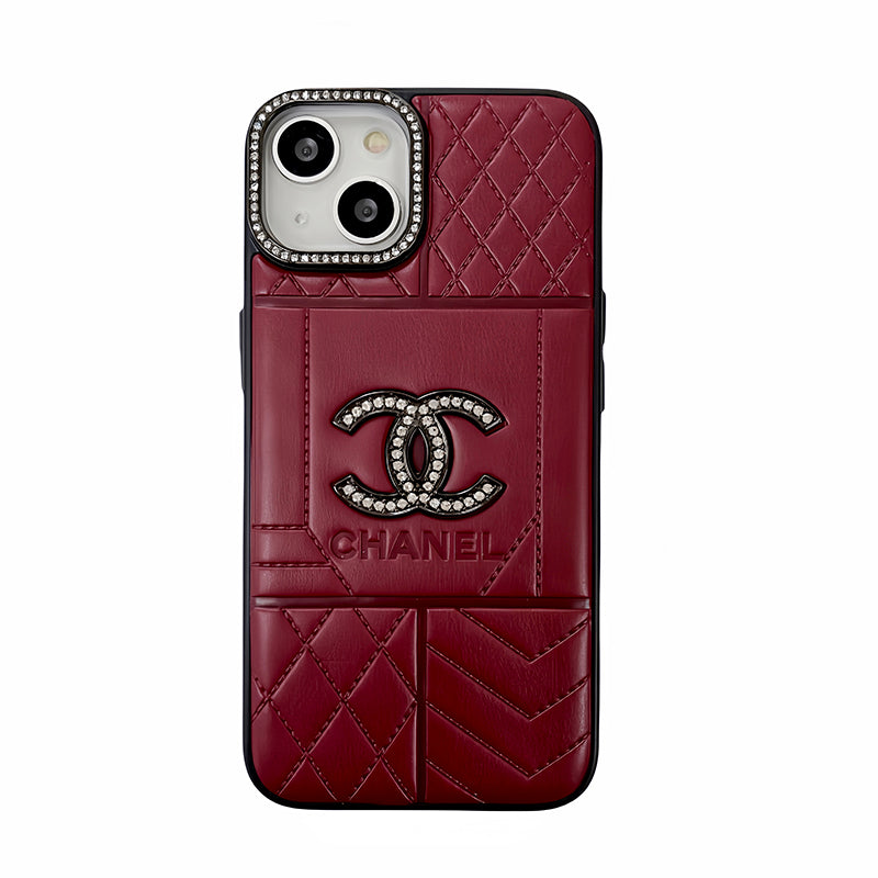 CC Rhombus Leather iPhone Case mysite