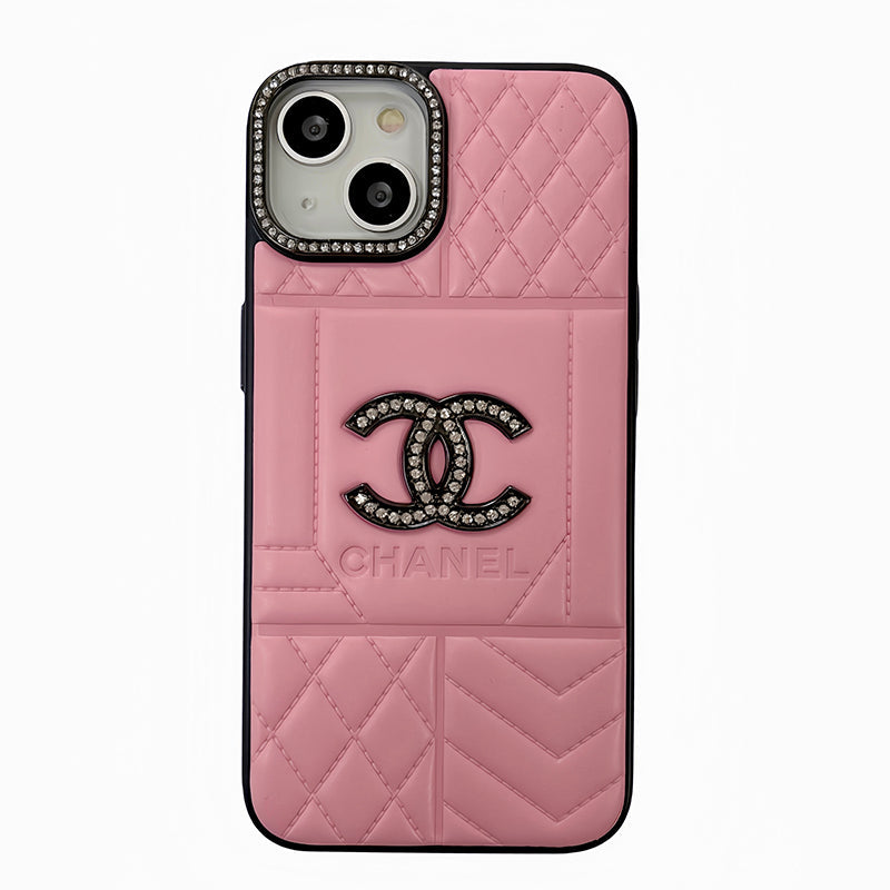 CC Rhombus Leather iPhone Case mysite
