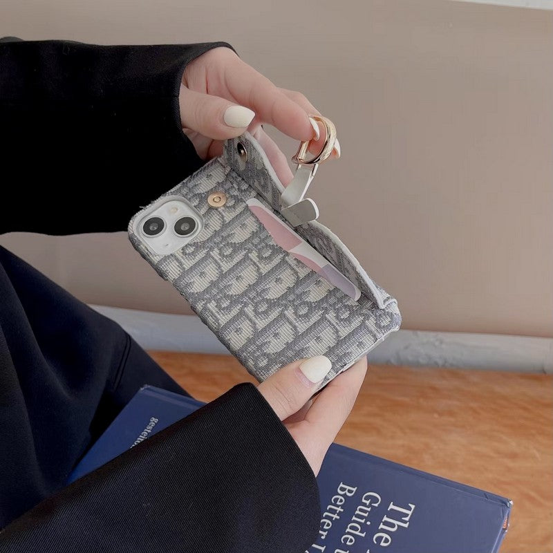 CD Black & Grey Fabric iPhone Case mysite