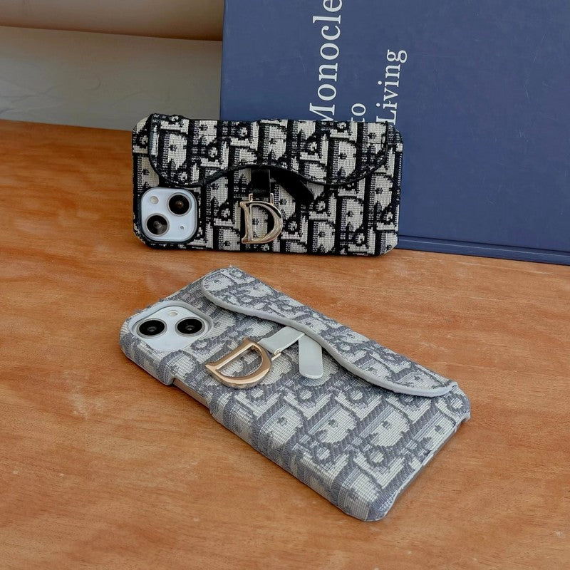 CD Black & Grey Fabric iPhone Case mysite