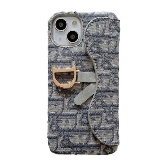CD Black & Grey Fabric iPhone Case mysite