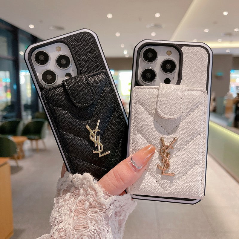 Saint Card Bag Color Leather iPhone Case mysite