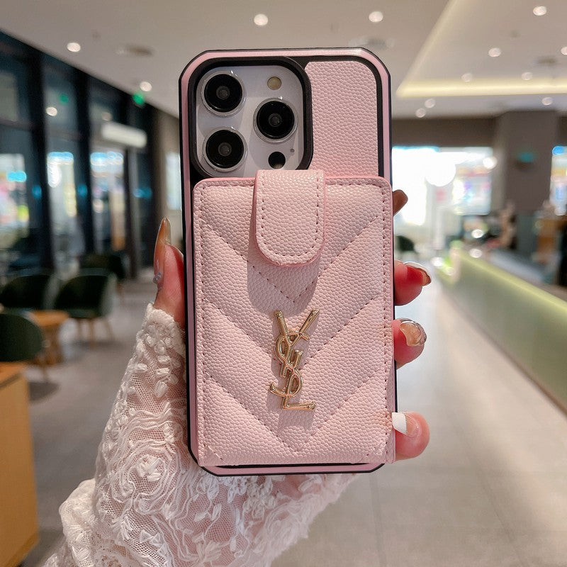 Saint Card Bag Color Leather iPhone Case mysite