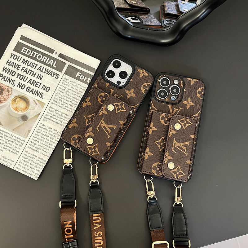 Lou Card Bag Chain Brown iPhone Case mysite