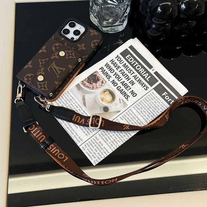 Lou Card Bag Chain Brown iPhone Cases mysite