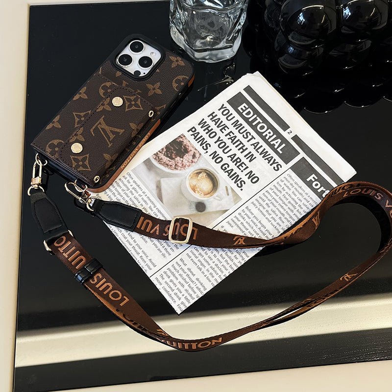 Lou Card Bag Chain Brown iPhone Case mysite