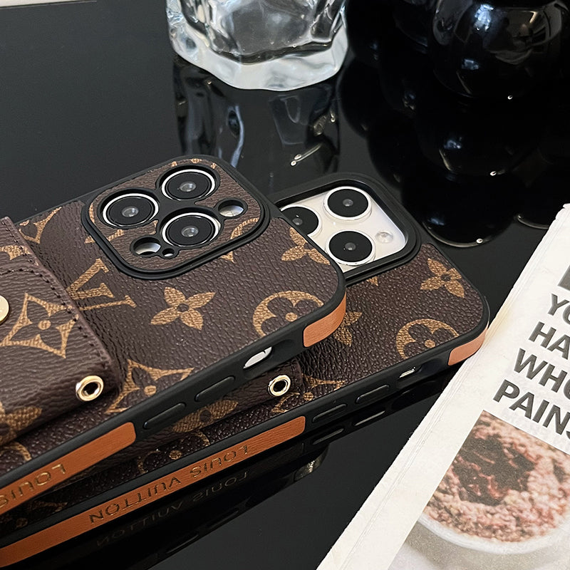 Lou Card Bag Chain Brown iPhone Case mysite