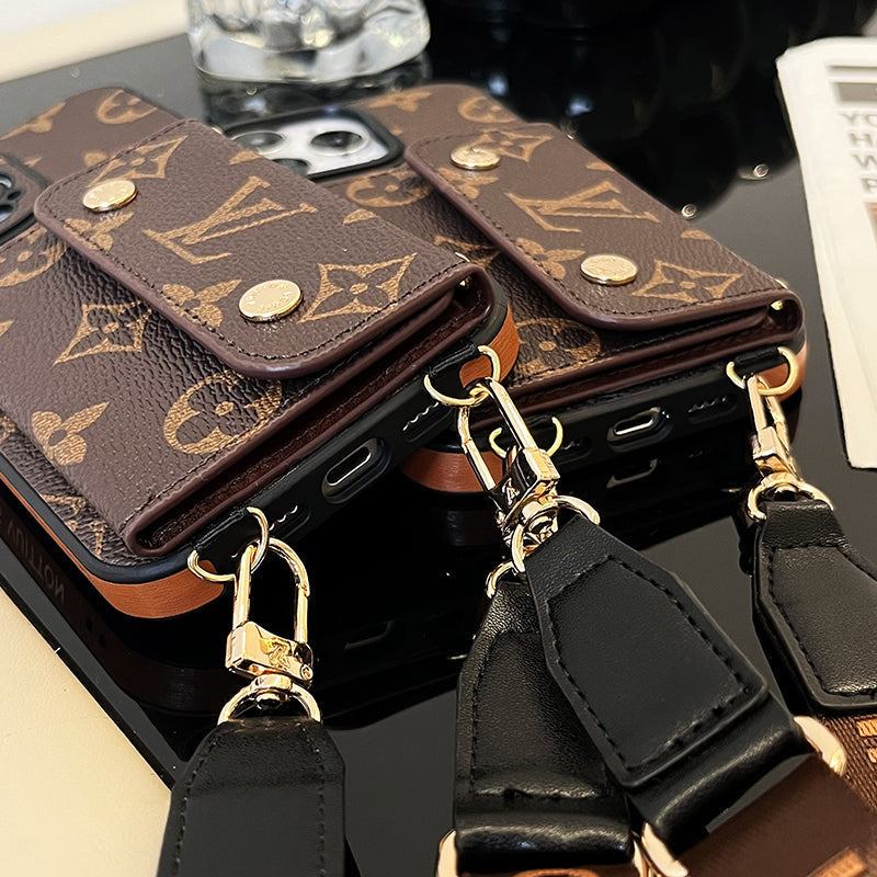 Lou Card Bag Chain Brown iPhone Case mysite