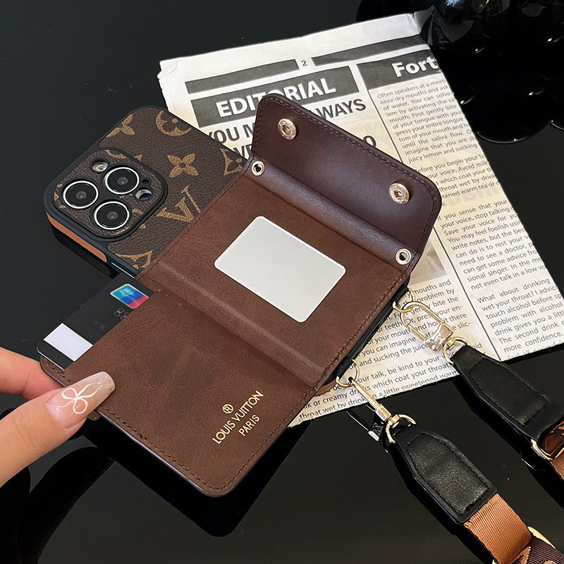 Lou Card Bag Chain Brown iPhone Case mysite