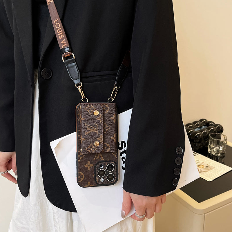 Lou Card Bag Chain Brown iPhone Case mysite