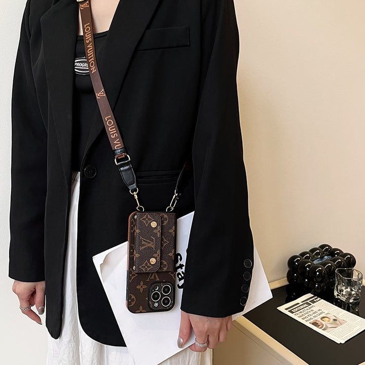 Lou Card Bag Chain Brown iPhone Cases mysite