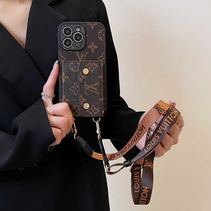 Lou Card Bag Chain Brown iPhone Cases mysite