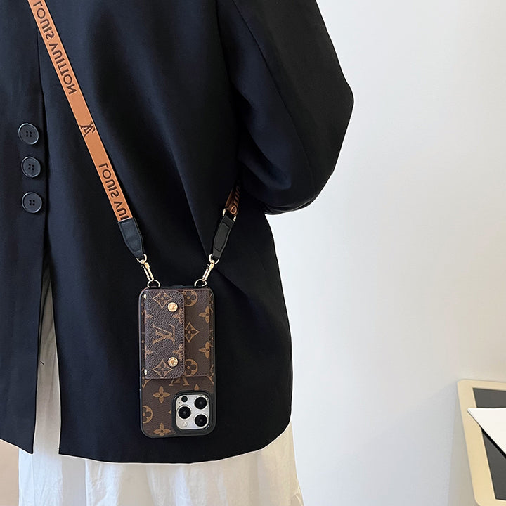 Lou Card Bag Chain Brown iPhone Cases mysite