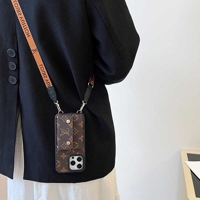 Lou Card Bag Chain Brown iPhone Case mysite