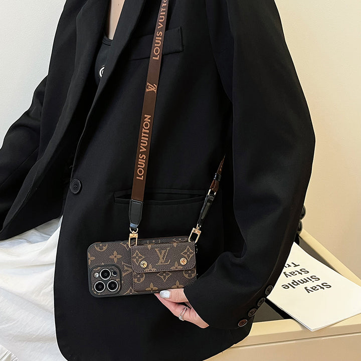Lou Card Bag Chain Brown iPhone Cases mysite