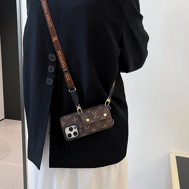 Lou Card Bag Chain Brown iPhone Case mysite